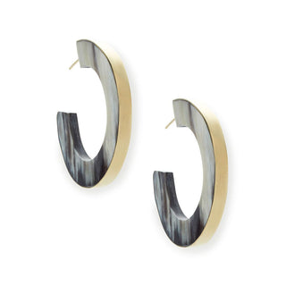 Gilded Paddle Hoop Earrings